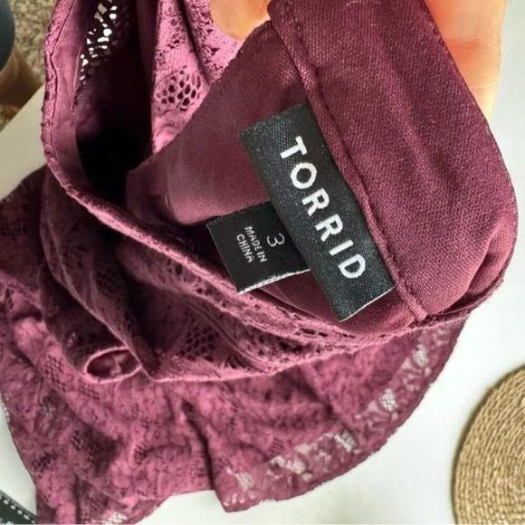 Torrid Burgundy Mini Lace Trapeze Dress Size 3XL - Picture 9 of 11